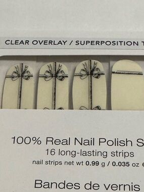 Color Street Nail Polish Strips all wrapped up FDL103 16 count NIP clear overlay
